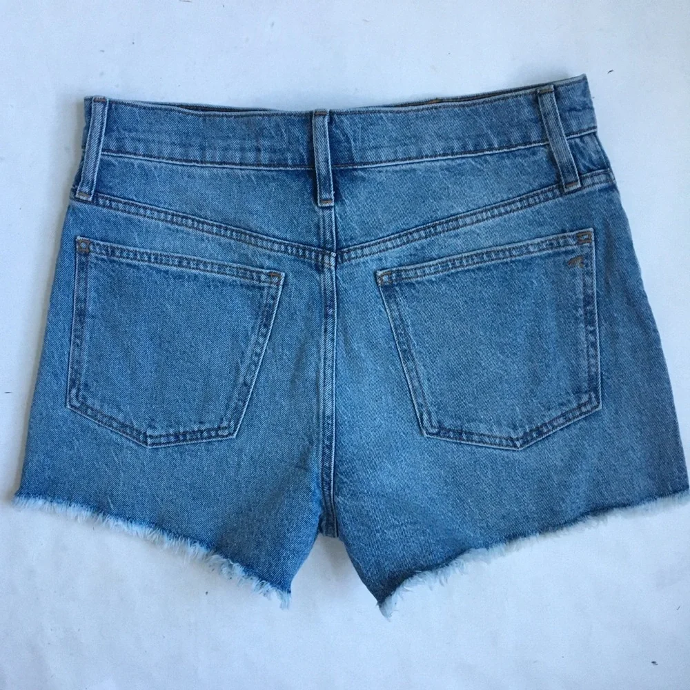 Madewell The Perfect Jean Shorts High Rise Raw Hem Denim Size 29 Style MC647